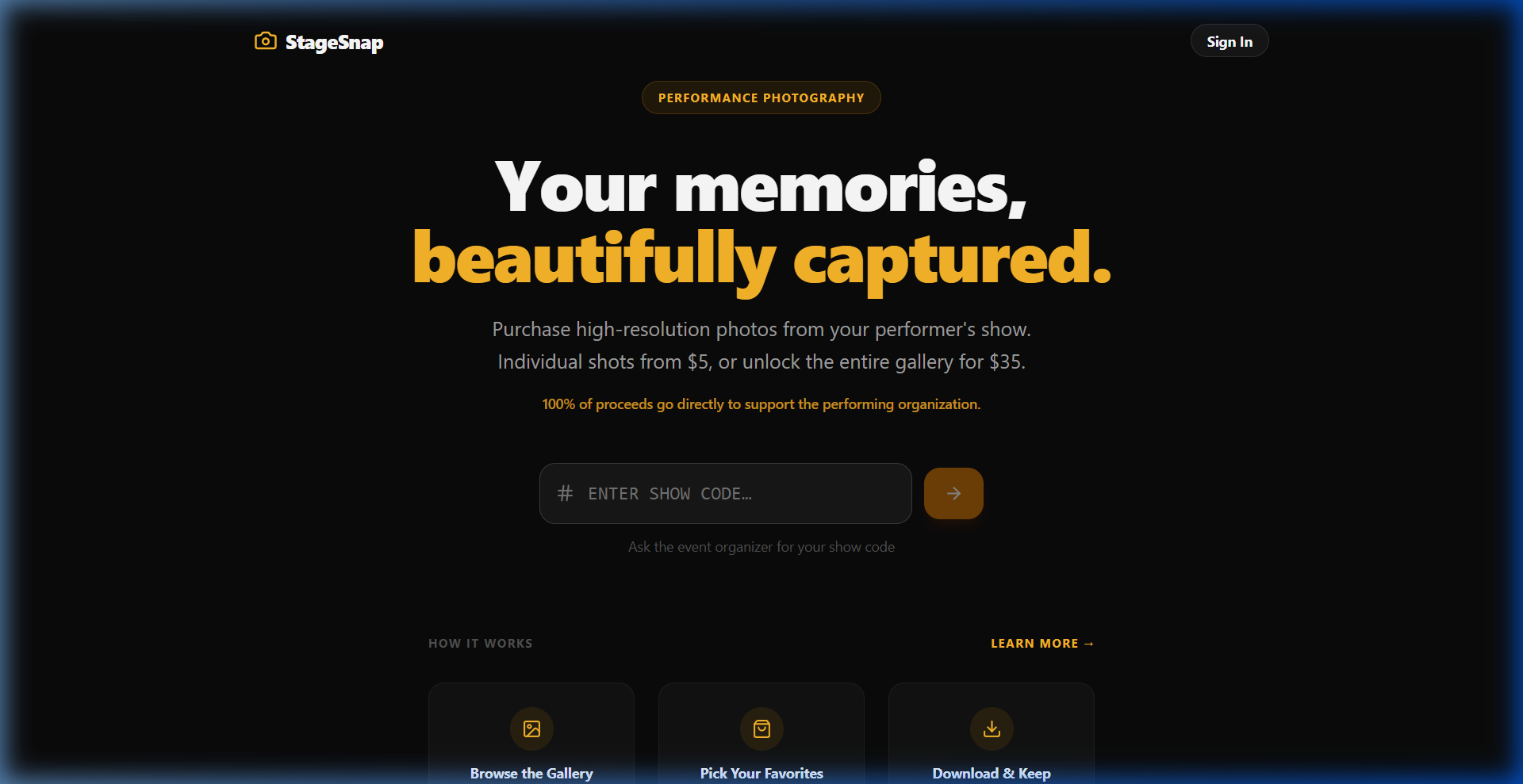 Home Page Code Entry