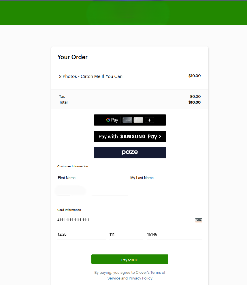Payment Form
